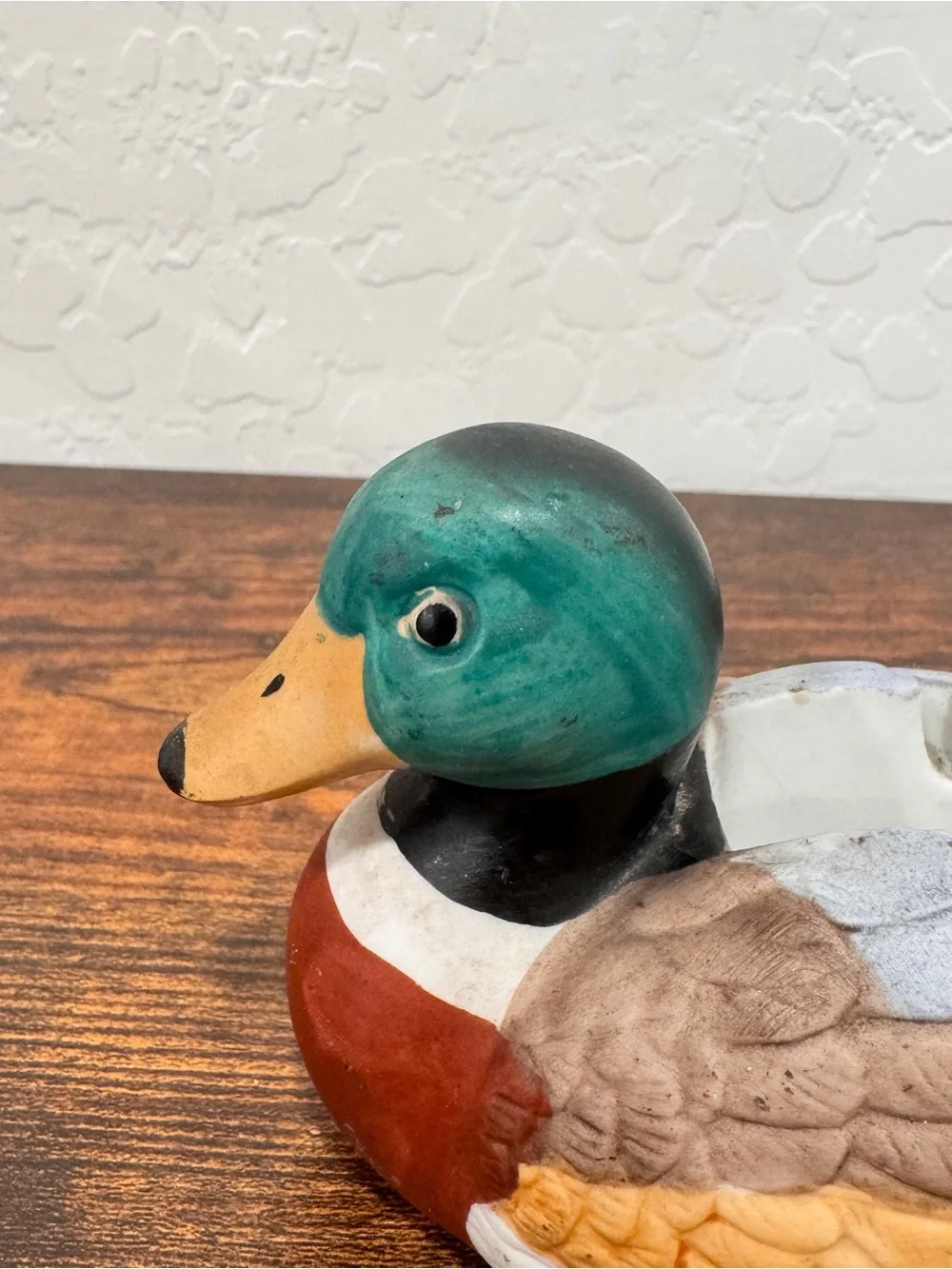 Vintage Mallard Duck Ceramic Tape Dispenser 6” Outdoor Decoy Home Office
